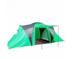 Tente de camping Loksa, 4 personnes, bivouac / igloo, tente pour festival ~ vert - Tente