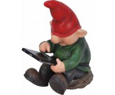 Vivid Arts - Nain de jardin avec tablette en résine 19 cm - Décoration d'extérieur