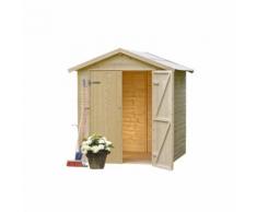 Abri de Jardin en Panneaux de Bois Daniel - 4,00 m² Ext 200x206x216/170 cm Toiture d'Asphalte - Mobilier de Jardin