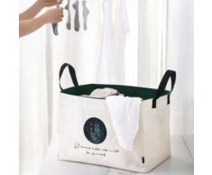 Panier à linge Panier Vêtements Coton Sac étanche lavage de rangement pliable Kiliaadk805 - Boite de rangement