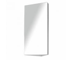 Armoire miroir rangement toilette salle de bain meuble mural d'angle 60 x 30 x 18,4 cm acier inoxydable - Armoire