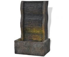 vidaXL Fontaine d'intérieur avec lumière LED Poly-résine - Décoration d'extérieur