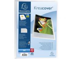 Porte vues prolypropylène semi rigide Krea Cover Chromaline 40 vues - A4 Bleu transparent - Conférencier, porte document