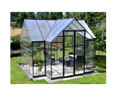 Kiosque de jardin en polycarbonate VICTORY, 10,41m², 3,66x3,05x2,69m, Gris - Matériel pour serre et semis