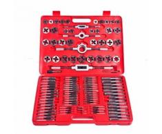 Kit de Coffret Tarauds et Filières 111 PCs avec 1 Coffre en Plastique - Outillage de jardin à main