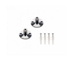 Supports muraux pour câble tendu t.b.t, chrome, 2 pièces, 3 cm - Suspensions et plafonniers