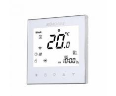 KKmoon Thermostat numérique de chauffage eau / gaz avec connexion WiFi et commande vocale Économie d'énergie CA 95-240V 5A Écran tactile LCD Contrôleur avec Alexa / Google Home / IFTTT - Équipements et sécurité pour la maison
