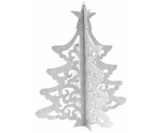 Décoration sapin de Noël pailleté -Argent - Objet à poser