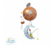Mobile chambre bébé lune l'Oiseau bateau - Jeux d'éveil