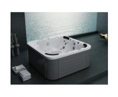 Beliani - Whirlpool - spa 6 places - acrylique haute qualité argent - Sanremo - Jacuzzi et sauna