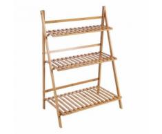 Escalier Etagère Meuble Etagère pour plantes en bois - couleur bois - Jardinières et bacs