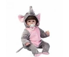 40Cm Nouvelle Arrivée À La Main Adorable de Vinyle Silicone Lifelike Enfant en Bas Âge Réincarné Bébé Multicolore PT052 - Jouet multimédia
