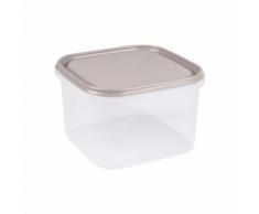 boite carre 2.8l avec couvercle - 19.5*19.5*h12cm - taupe - Boite de rangement