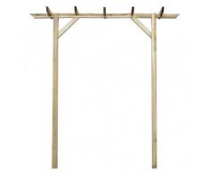 Pergola de jardin en bois 200 x 40 x 205 cm - Accessoire bassin d'agrément