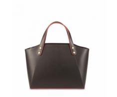 Sac en cuir PARL couleur noir rouge marque MAISON HERITAGE - Sacs à main