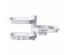 3 Niveau 180 Free Degree de Punch Rotating Montage mural Salle de bain Boîte de rangement Rack_Kiliaadk1513 - Accessoires de rangement