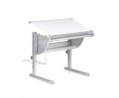 hjh office 705100 bureau enfant belia réglable en hauteur et inclinable blanc / argent panneau de particules mélaminé - Autres décoration et mobilier