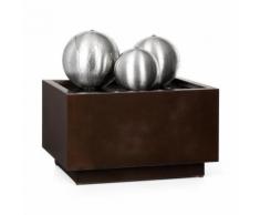 Blumfeldt Triumvirat Fontaine décorative de jardin - Débit 850 L/H - Câble de 2,5 m - Marron - Décoration d'extérieur