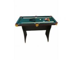 Billard Américain Junior convertible en table ou bureau - Bois foncé - Table de billard