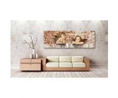 135x45 Tableau Peinture religieuse Magnifique Repos des anges - Décoration murale