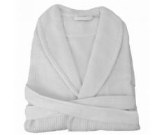 LINANDELLE - Peignoir coton nid d'éponge double face MILLE NOTTI Blanc XL - Linge de bain