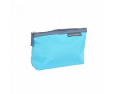 Trousse cosmetique unie e en microfibre l21.5cm douceur d'interieur vitamine Bleu - Trousses de toilette