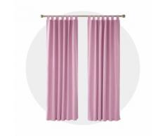 Deconovo Lot de 2 Rideaux Occultants Thermique à Pattes Rideaux Salon Design Moderne 140x210cm Rose Rideau Fenêtre Chambre - Rideaux et stores