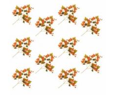10 pcs Feuilles artificielles de lierre Vert et blanc 70 cm - Plantes artificielles