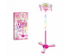 Enfants machine 2 Karaoké avec Lutrin Micros Set Réglable Jouer Jouets Rose PT113 - Jouet multimédia