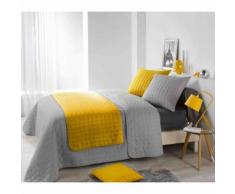 Couvre-lit Microfibre Erika 240x220 Gris - Equipement du lit
