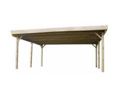 Gardenas - Carport double en bois Basic 5,1 x 5 m - Mobilier de Jardin