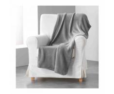 Plaid couvre lit uni Louna Béton 125x150 - Textile séjour