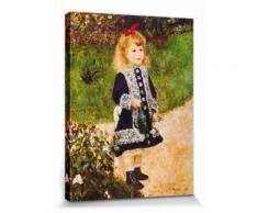 Pierre Auguste Renoir Poster Reproduction Sur Toile, Tendue Sur Châssis - La Petite Fille À L'Arrosoir, 1876 (40x30 cm) - Décoration murale
