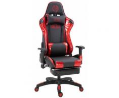 Fauteuil de bureau Turbo XL en similicuir , Noir / Rouge brillant/Kunstleder (metallic) - Sièges et fauteuils de bureau