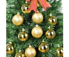 Verre gold boules en verre peint à la main pour cadeau de Noël 12 boules suspendues parfait pour la décoration de sapin de Noël - Objet à poser