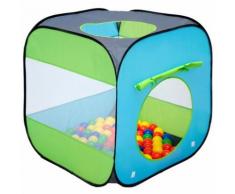 LittleTom Tente de jardin à boules 70x70x72cm jouet pour jeunes enfants Bleu - Coffre à jouets et rangements