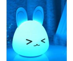 Expression lapin animal cadeau LED mignon Veilleuse avec silicone meilleurs enfants cadeau_onaeatza121 - Équipements électriques domotique