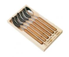 LAGUIOLE JEAN DUBOST 97143 COFFRET BOIS NATUREL 6 CUILLÈRES DE TABLE - Ustensile de cuisine