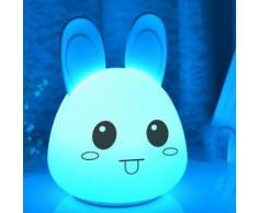 Expression lapin animal cadeau LED mignon Veilleuse avec silicone meilleurs enfants cadeau_onaeatza120 - Équipements électriques domotique