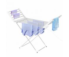 Leogreen - Sèche-Linge Electrique, Etendoir Pliant d'Intérieur à Etages, Classique, Blanc, Dimensions du produit replié: 113 x 53 x 7 cm - Soin du linge
