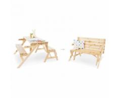 Pinolino Table et banc de jardin 2 en 1 pour enfants Elli - Mobilier de Jardin