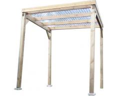 Habrita - Carport En Bois Autoclavé Toit Plat Couvert - Mobilier de Jardin
