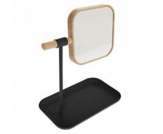 Miroir de salle de bain amovible scandi Natureo - Noir - Miroir