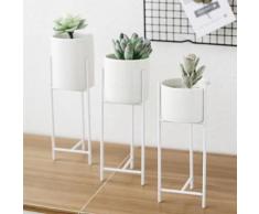 TEMPSA Métal Grille Céramique Succulent Plante Récipient Pot Fleur Planteur Jardin Décor Bassin moyen - Jardinières et bacs