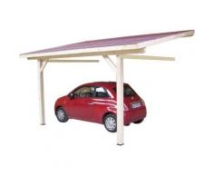 Habrita - Carport Monopente Mural Avec Couverture Bardeau Bitumé - Mobilier de Jardin