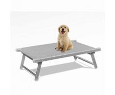 Lit pour chien aluminium niche animaux transat DOGGY, Couleur: Gris - Mobilier de Jardin