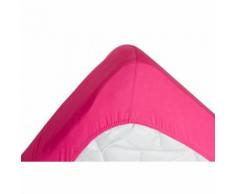 LINANDELLE - Drap housse jersey extensible enfant KIDOR Rose fushia 60x120 cm - Linge de lit