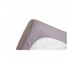 LINANDELLE - Drap housse jersey extensible enfant KIDOR Gris clair 60x120 cm - Linge de lit
