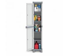 Armoire haute de jardin en résine 1 porte avec tablettes terrasse 2350RUW - Rangement de l'atelier