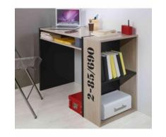 Bureau bibliothèque chêne et noir BU5009 - Bureaux enfant et accessoires